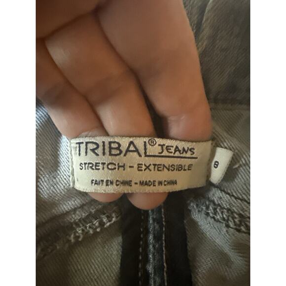 Tribal Jeans Women’s Denim Vest Size 8 Blue Sleeveless Stretch Button Front - Picture 4 of 7